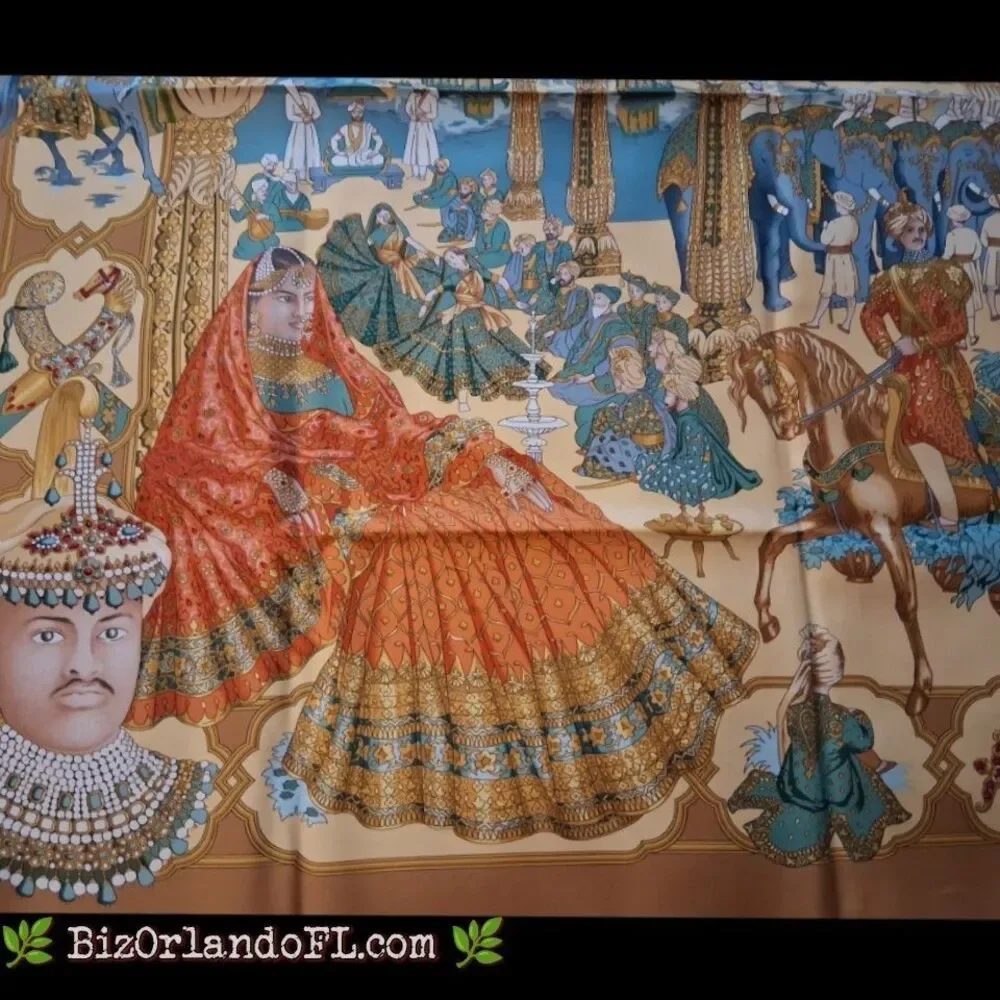 Hermès Splendeur des Maharajas Silk Twill Scarf (Catherine Baschet 1st Edition)